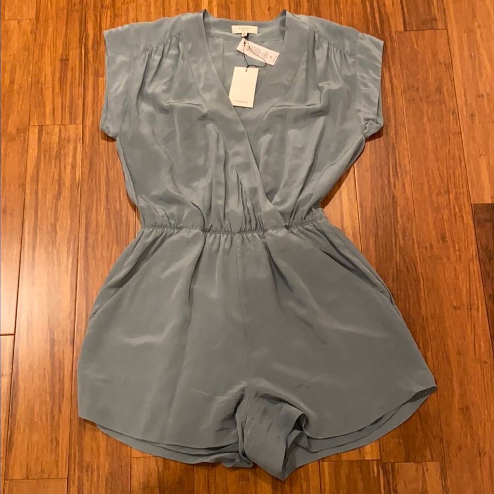 Silk Seafoam Green Romper
